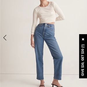 Brand new Madewell perfect vintage straight jean. Tags still on. Women’s size 27